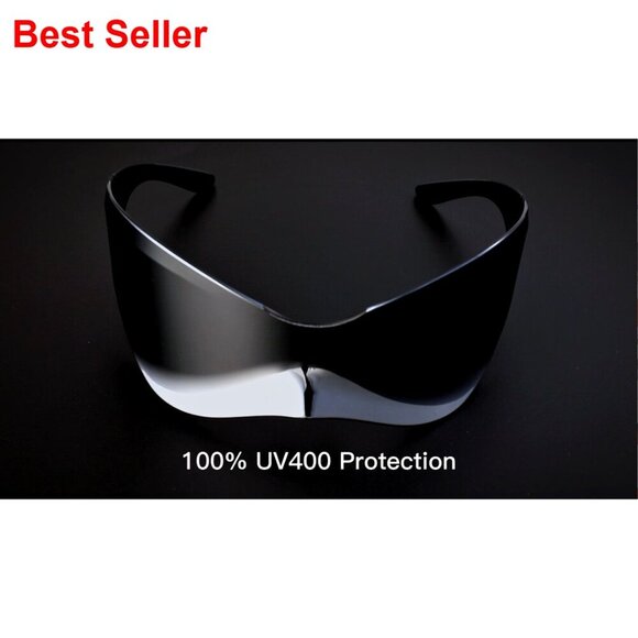 Oversized Futuristic Wrap Shield Sunglasses UV Protection Unisex main image 5